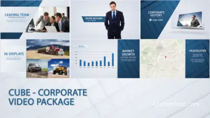 Cube - Corporate Video Package Video Displays template preview