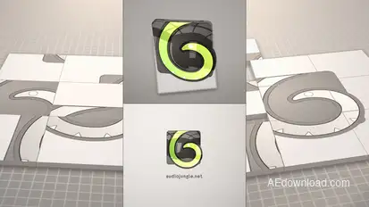 Cube Puzzle Logo Reveal Logo Stings template preview