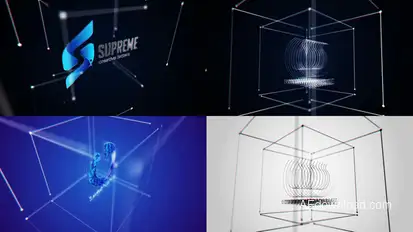 Cube Stroke Intro Logo Stings template preview