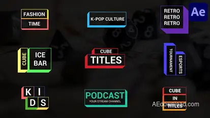 Cube Titles for After Effects Titles template preview
