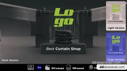 Curtain shop Logo Stings template preview