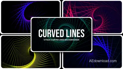 Curved Lines Backgrounds After Effect Template Elements template preview