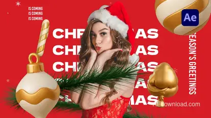 Cute 3D Christmas Intro broadcast-packages template preview