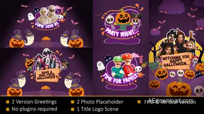 Cute Halloween Greetings Openers template preview