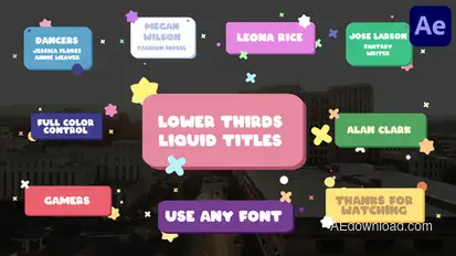 Cute Liquid Titles for After Effects Titles template preview