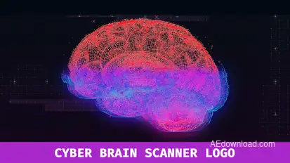Cyber Brain Scanner Logo Logo Stings template preview