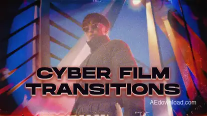 Cyber FIlm Transitions | After Effects Elements template preview