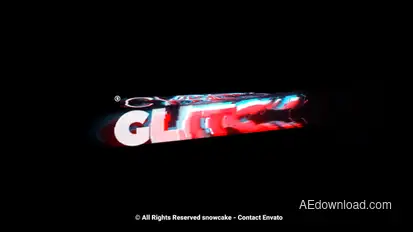 Cyber Glitch Titles Titles template preview