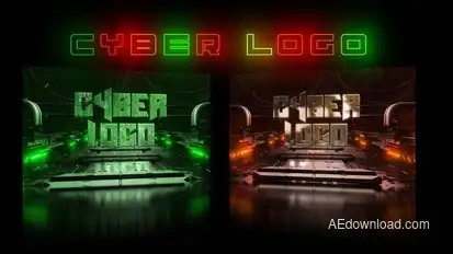 Cyber Logo Logo Stings template preview