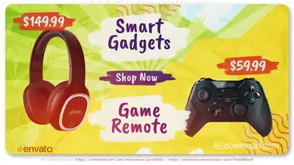 Cyber Monday Smart Gadgets Sale Product Promo template preview