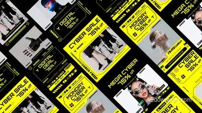 Cyber Monday Social Media After Effect Product Promo template preview