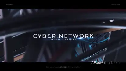 Cyber Network Security Trailer Video Displays template preview