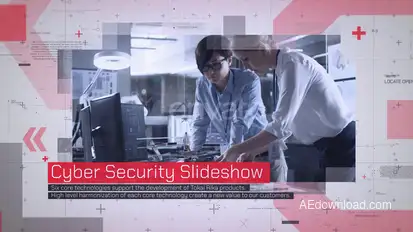 Cyber Security Slideshow Video Displays template preview