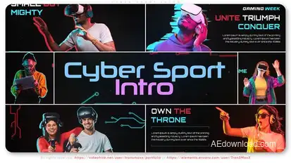 Cyber Sport 4K Intro Openers template preview