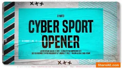 Cyber Sport Intro Openers template preview