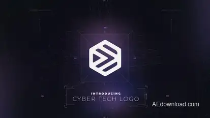 Cyber Tech Logo & Titles Logo Stings template preview