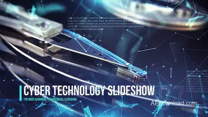 Cyber Technology Slideshow Video Displays template preview