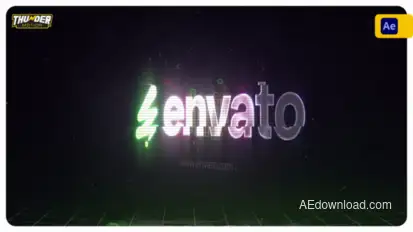 Cybernetic Glow Logo Reveal Logo Stings template preview