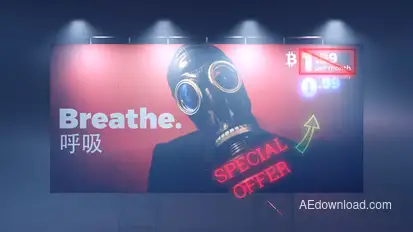 Cyberpunk Billboard Video Displays template preview
