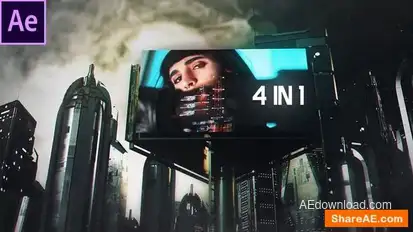 Cyberpunk City Сonstructor Openers template preview