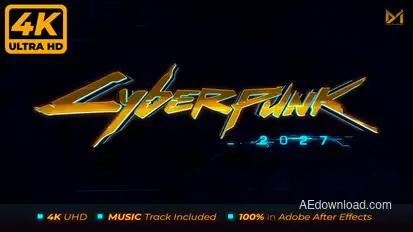 CyberPunk Logo Stings template preview