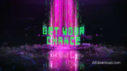 Cyberpunk Glitch Intro Titles template preview