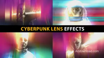 Cyberpunk Lens Effects | After Effects Elements template preview
