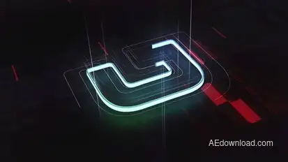 Cyberpunk Logo Animation Video Displays template preview