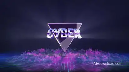 Cyberpunk Shockwave Logo Logo Stings template preview