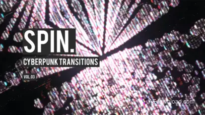 Cyberpunk Spin Transitions Vol. 03 Elements template preview