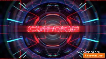 Cyborg Title Opener Openers template preview