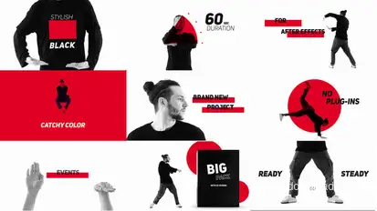 Dance and Rhythm - Typography Promo Elements template preview