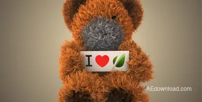 Dancing Teddy Bear Logo Stings template preview