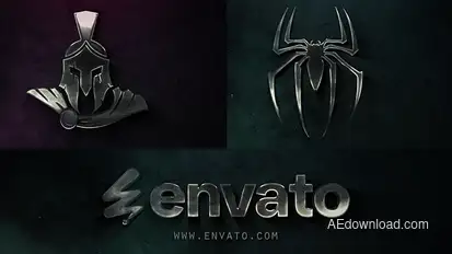 Dark Cinematic Metal Logo Intro Logo Stings template preview