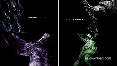 Dark Cinematic Titles Video Displays template preview