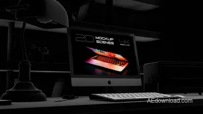 Dark Desktop Computer Mockup Kit Product Promo template preview