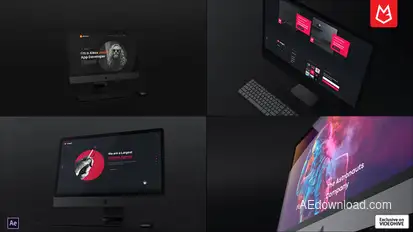 Dark Desktop Promo | Mockup Pack Product Promo template preview