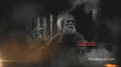 Dark Dramatic Film Credits With Smokes and Inks Grunge Concept Openers template preview