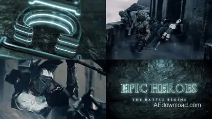 Dark Epic Metal Trailer Titles template preview