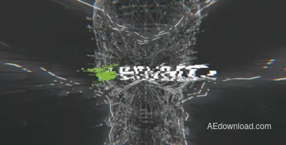 Dark Glitch Logo Video Displays template preview