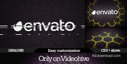 Dark Glitch Logo Reveal Logo Stings template preview