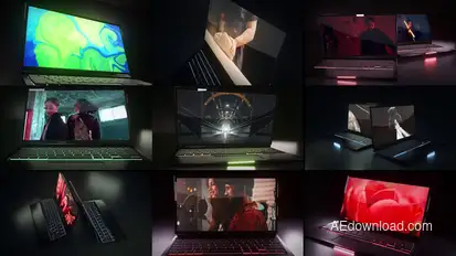 Dark Laptop Mockup Product Promo template preview