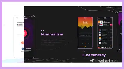Dark / Light App Promo Minimalism Showreel Product Promo template preview