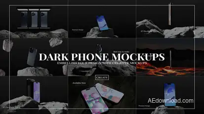 Dark Phone Mockups Product Promo template preview