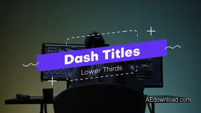Dash Titles Lower Thirds Titles template preview