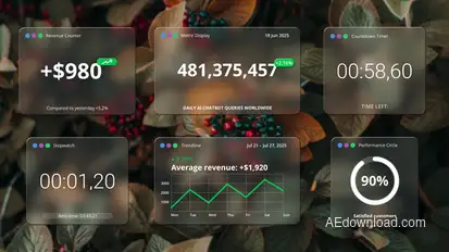 Dashboard Counters Pack Logo Stings template preview