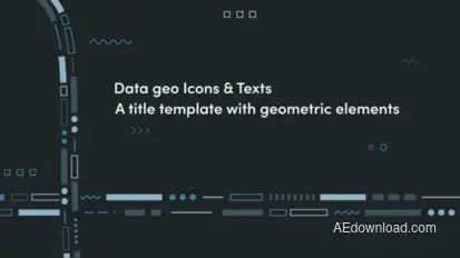 Data geo Icons & Texts Video Displays template preview