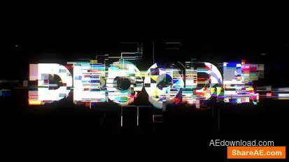 Decode Glitch Opener Logo Stings template preview