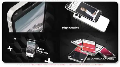 Deep Black App Promo Product Promo template preview