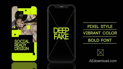 Deep Fake – Glitchy Pixel Trailer | After Effects Event & Social Media Opener Openers template preview